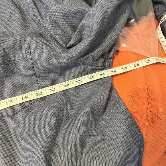 ROWM‎ Mens Cotton Dress Shirt Size XXL Blue Long Sleeve Button Down - Picture 7 of 7